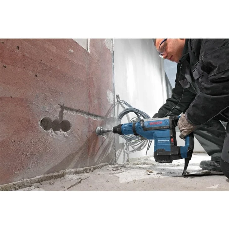 Bosch Professional Bohrhammer GBH 8-45 DV (1.500 Watt, Bohr-Ø in Beton mit Hammerbohrern: 12-45 mm, Schlagenergie max.: 12,5 J, SDS-max., inkl. Fetttube, Zusatzhandgriff, Koffer) – Bild 8
