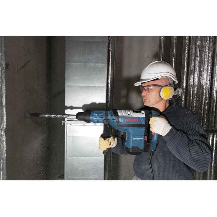 Bosch Professional Bohrhammer GBH 8-45 DV (1.500 Watt, Bohr-Ø in Beton mit Hammerbohrern: 12-45 mm, Schlagenergie max.: 12,5 J, SDS-max., inkl. Fetttube, Zusatzhandgriff, Koffer) – Bild 7