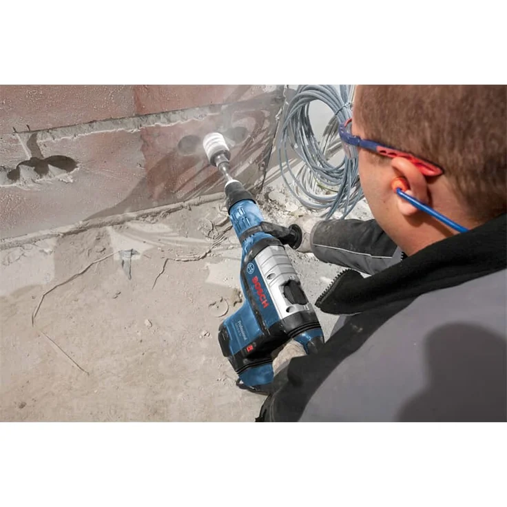 Bosch Professional Bohrhammer GBH 8-45 DV (1.500 Watt, Bohr-Ø in Beton mit Hammerbohrern: 12-45 mm, Schlagenergie max.: 12,5 J, SDS-max., inkl. Fetttube, Zusatzhandgriff, Koffer) – Bild 9