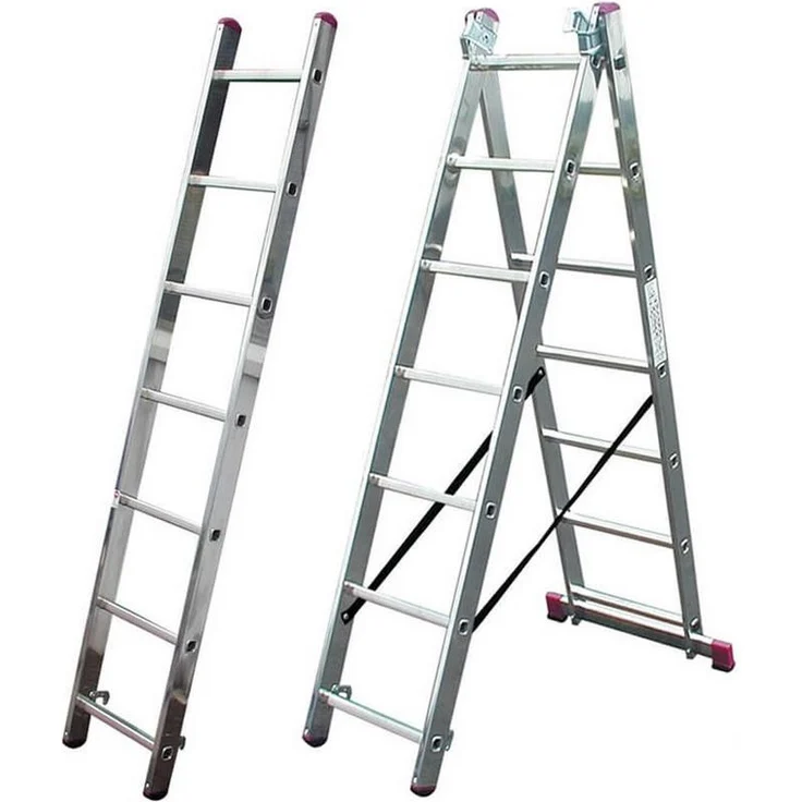 KRAUSE Corda Vielzweckleiter - 3x6 Sprossen, mit Treppenfunktion, 4,55 m Arbeitshöhe – Bild 3