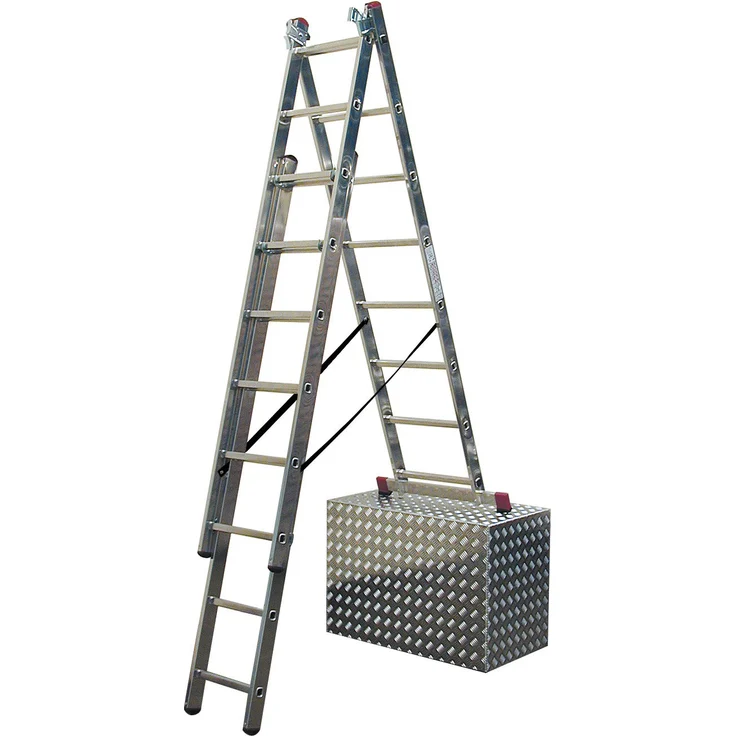 KRAUSE Corda Vielzweckleiter - 3x6 Sprossen, mit Treppenfunktion, 4,55 m Arbeitshöhe – Bild 2