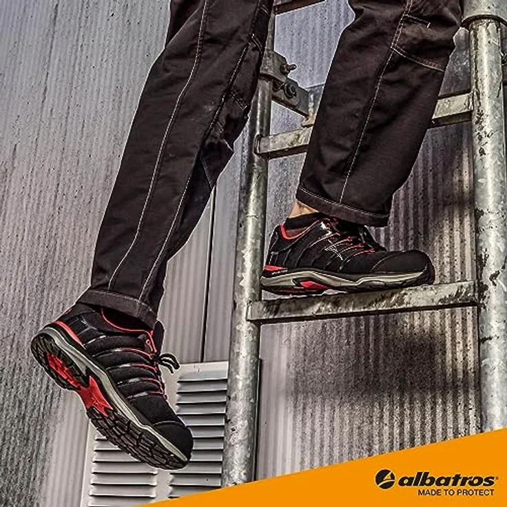 Albatros TWIST RED WNS LOW Arbeitsschuh, Sicherheitsschuh in schwarz-rot, Größe 42 – Bild 9