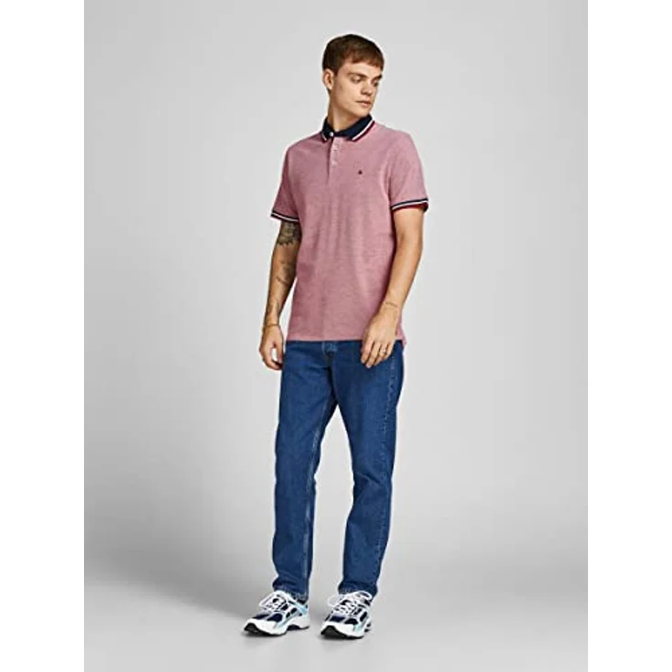 Jack & Jones Poloshirt JJEPAULOS POLO SS 2PK MP NOOS (Packung, 2-tlg., 2er-Pack), Baumwolle, Logostickerei, Polokragen, weicher Single Jerseystoff, 2er-Pack – Bild 4