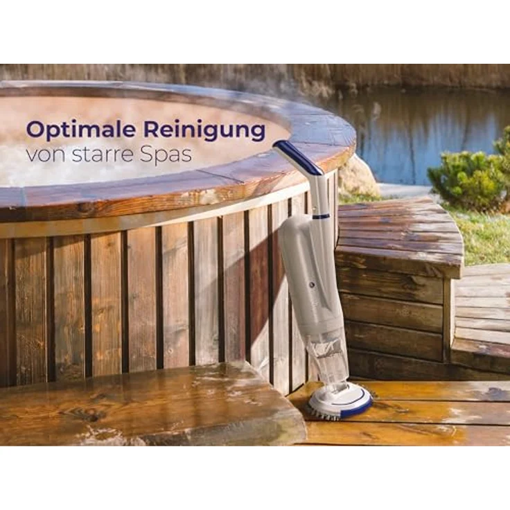 GRE Akku Poolsauger CSPAN, VAC Plus - Bodensauger mit Filterkartusche, grau/blau – Bild 6