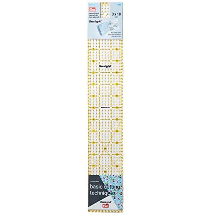 Prym 611646 Lineal 3 x 18 inch, Transparent