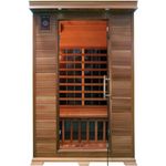 DEKO VERTRIEB BAYERN Infrarotkabine XXL Luxus LED Zedern Infrarotsauna-Infrarotkabine Wärmekabine Sauna 12, Bluetooth-fähiges Soundsystem Zedernholz Ozon