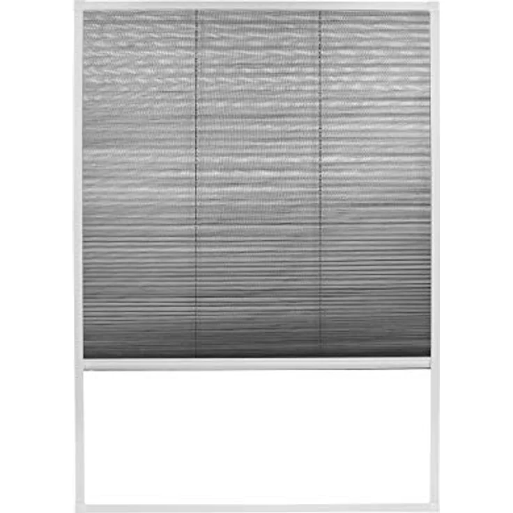 APANA - Fliegengitter Plissee für Dachfenster 80 cm x 160 cm - ausziehbarer Insektenschutz Fenster zum Zuschneiden gegen Fliegen, Insekten und Mücken - Mückenschutz Dachschrägenfenster (Weiß) – Bild 1