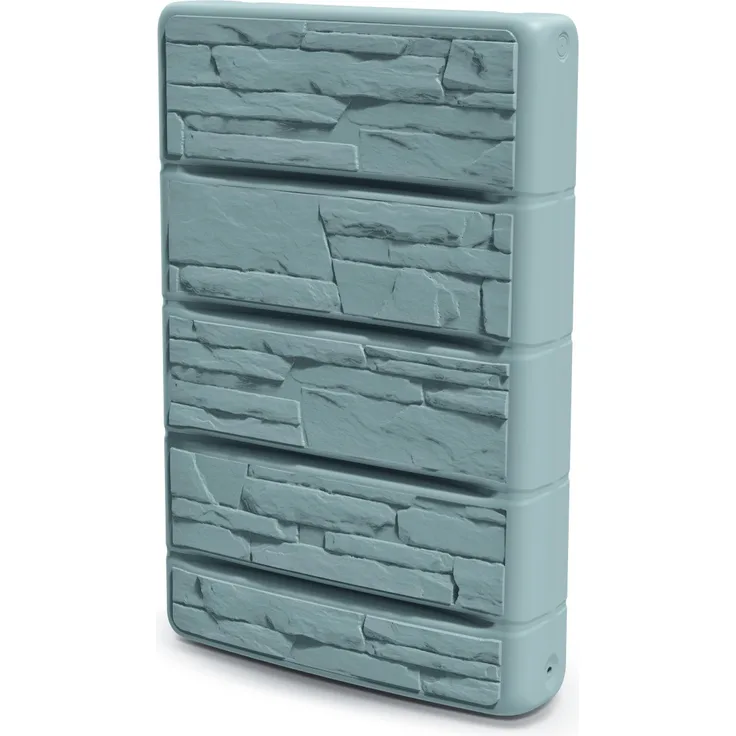 Prosperplast Arves Regenspeicher Wall Stone 400 L, eckig, grau, 118 x 30 x 180 cm