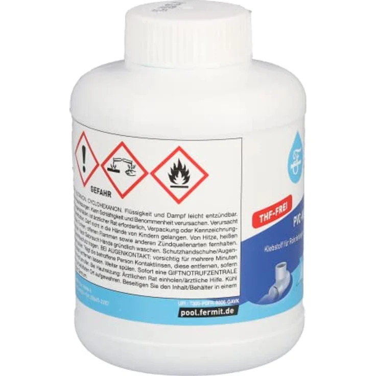 Fermit PVC-Kleber blau mit Pinsel 500 ml – Bild 8