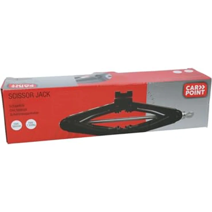 Carpoint Scherenheber 1500 kg Schwarz, kompakter mechanischer Wagenheber – Bild 2
