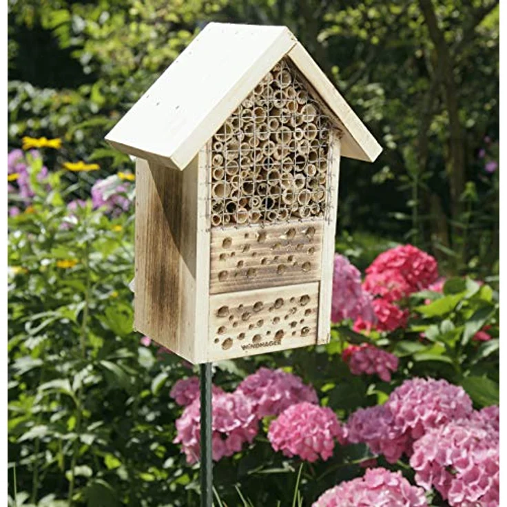 Windhager Insektenhotel ZUR POST, Insektenhaus Nistplatz Brutplatz, Schutz für viele nützliche Insekten, aus Massivholz, braun, 06971 – Bild 3