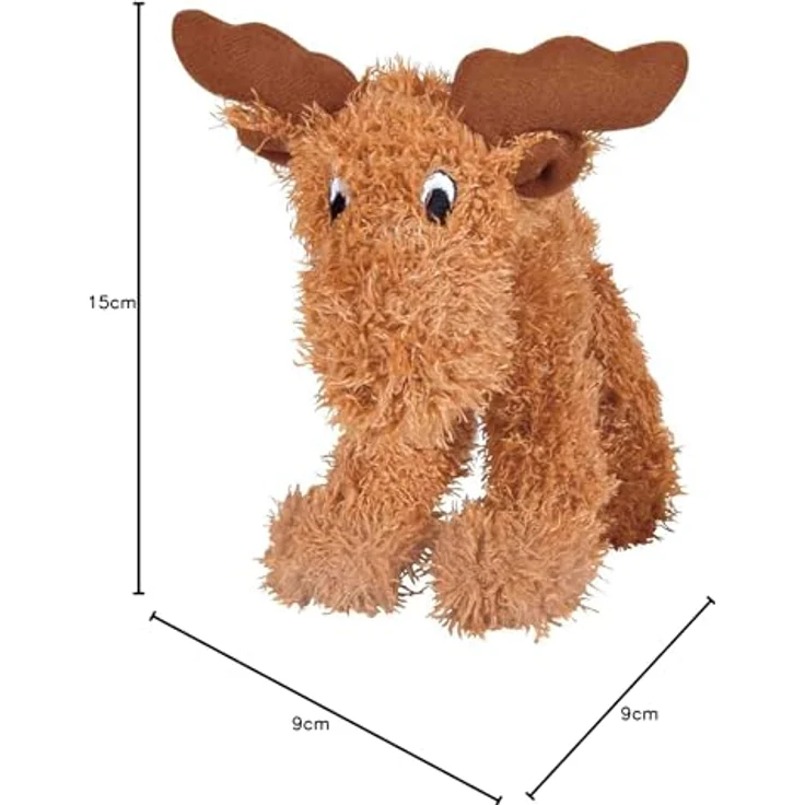 Trixie Elch Plüsch Hunde-Spielzeug mit Quietschie 15cm – Bild 2