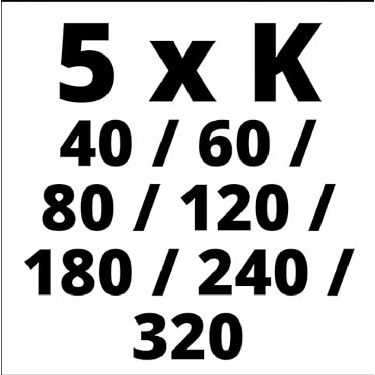 Einhell Original 35-tlg. Schleifbandset 9 x 457 mm (Bandfeilen-Zubehör, für Akku-Bandfeile TE-BF 18 Li, je 5x Korn 40, 60, 80, 120, 180, 240, 320) – Bild 4