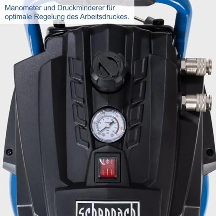 Scheppach Druckluft Kompressor stehend HC35V | 10bar Druck | 30L Kessel | 230V 1500W | Ansaugleistung 180 l/min | ölfrei & wartungsarm | Druckminderer – Bild 6