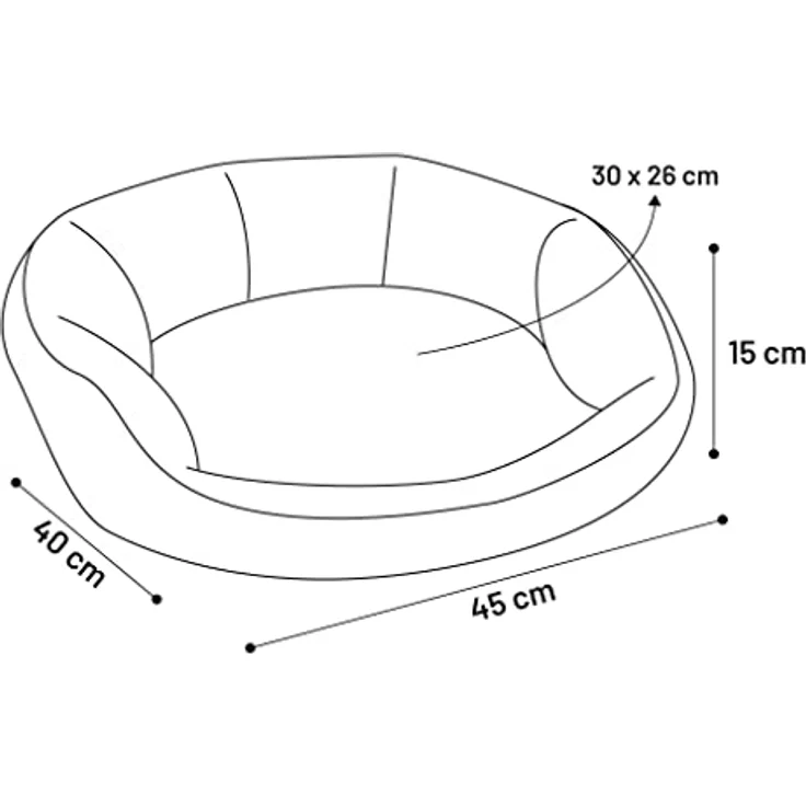 Flamingo Korb Zupo Oktogonal Dunkelgrau, 45 x 40 x 15 cm – Bild 4