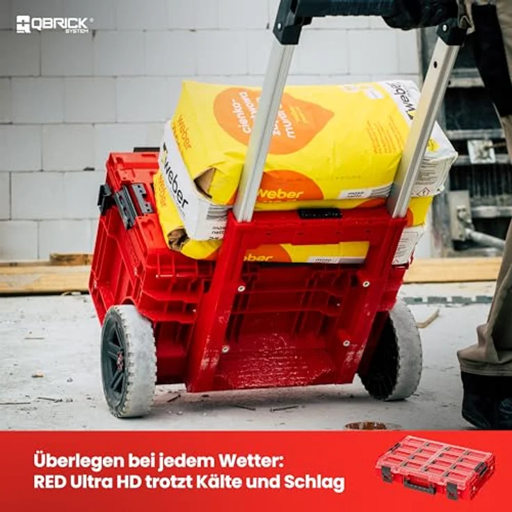 QBRICK System Werkzeugkoffer Qbrick System ONE Organiser XL 2.0 Long Bin RED ULTRA HD Custom – Bild 2