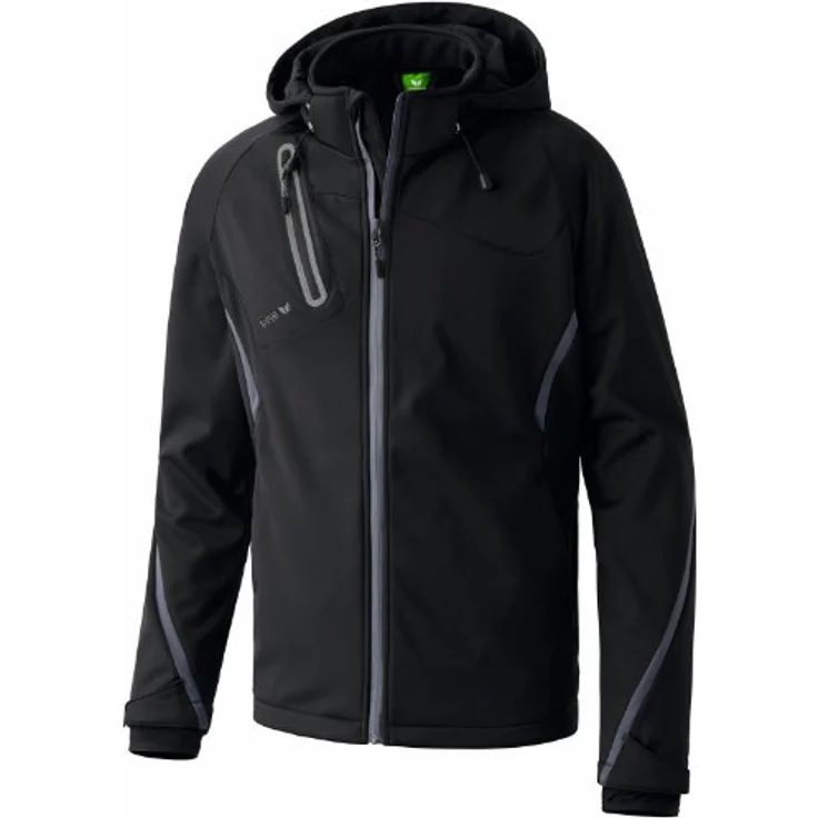 Erima Softshelljacke Kinder Softshelljacke Function, atmungsaktiv und wasserabweisend, schwarz – Bild 3