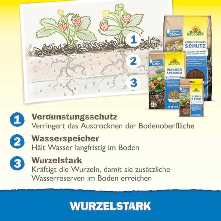 Neudorff Wurzelstark, Pflanzenstärkungsmittel für schnelles Wurzelwachstum, 36 g, optimal für weniger Gießen und Düngerausnutzung – Bild 5