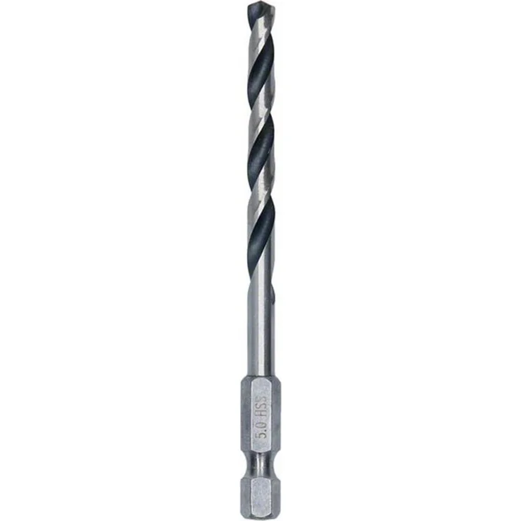 Bosch Accessories HSS Metall-Spiralbohrer PointTeQ, 10-teilig 5 mm DIN 338 mit Sechskantschaft und selbstzentrierender Spitze – Bild 1