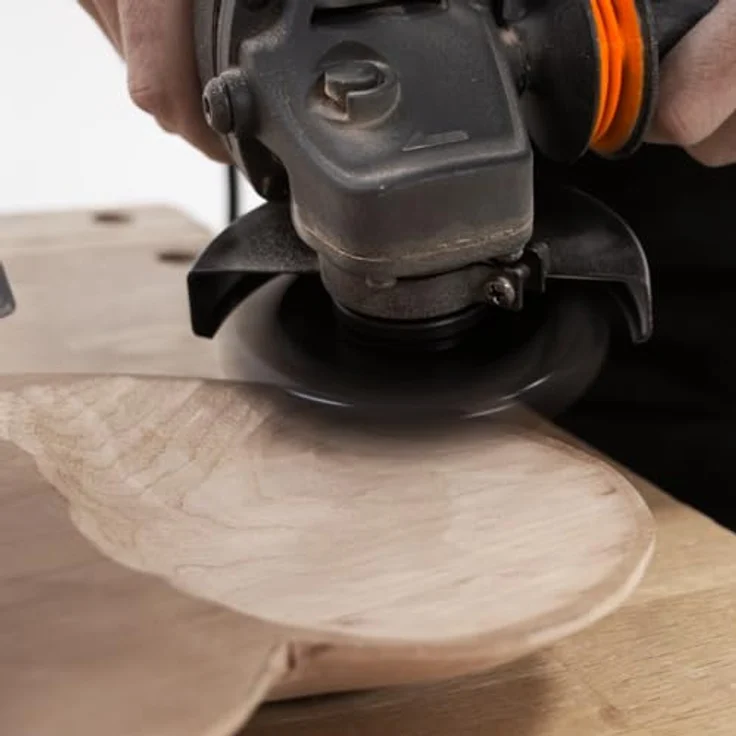 Arbortech TURBO Scraper | Ø100mm Scheibe mit negativem Winkel für Winkelschleifer zur Holzbearbeitung | IND.FG.600, feines freihand Fräsen & Hobeln, geschmiedetes Aluminium, Wolframkarbid Zähne, 100-125mm Winkelschleifer, Weiß – Bild 4