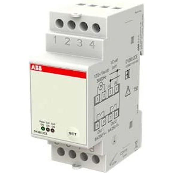 ABB DY365 2CE, Zeitschaltuhr mit 2 Kanälen, Bluetooth, DIN-Schienenmontage, 12-24 V AC/DC