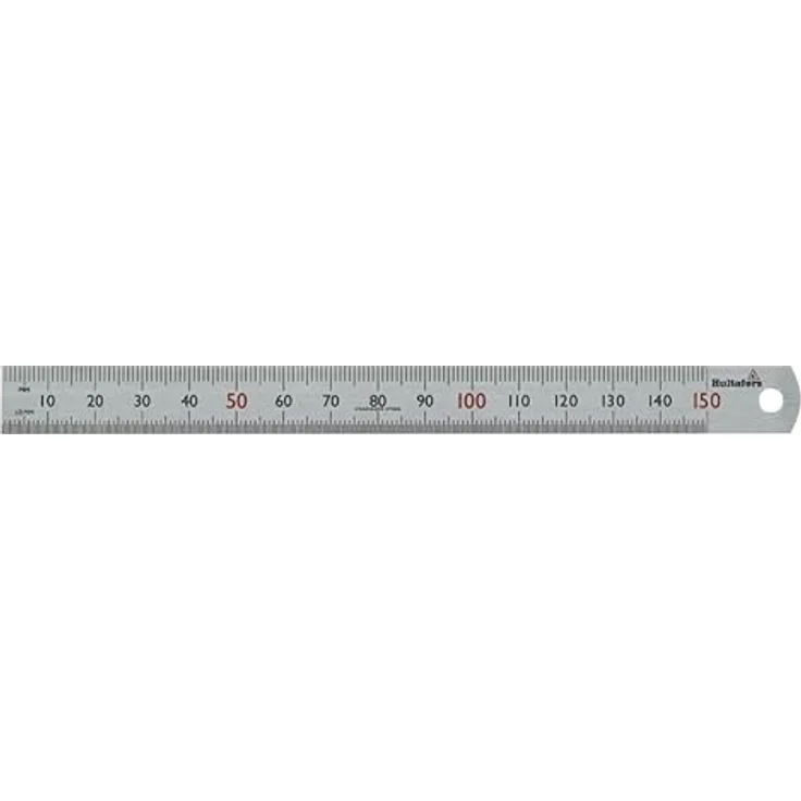 Heinz Hesse Hultafors Stahlmaßstab (Halb-) Milimeterteilung, Länge 15 cm, aus Stahl – Bild 2