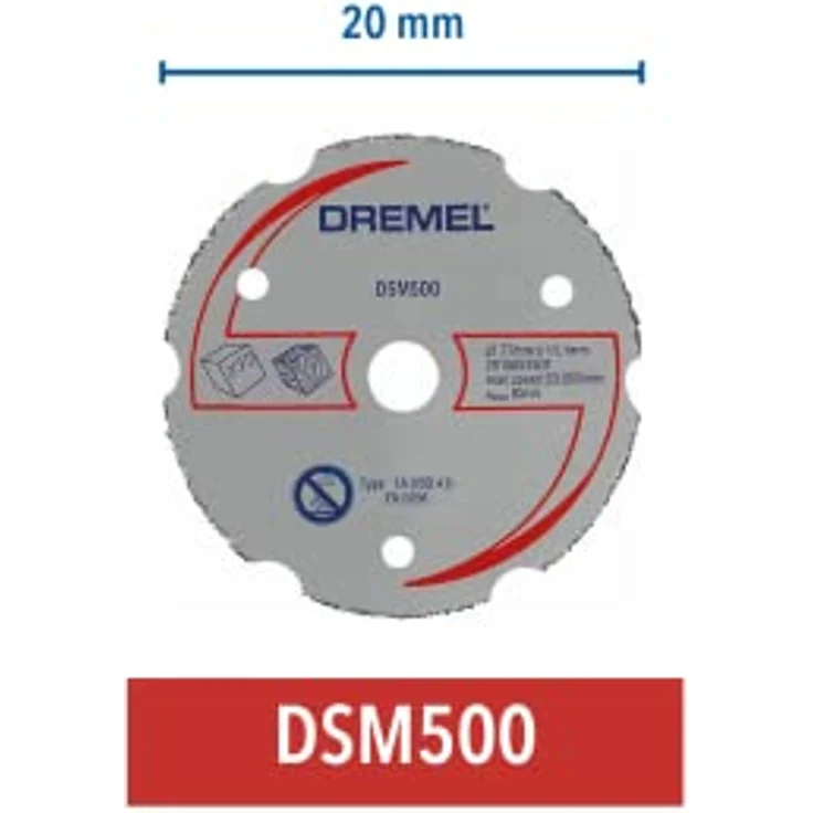 DREMEL DSM20 Mehrzweck-Karbidtrennscheibe (DSM500) - 2615S500JB – Bild 3