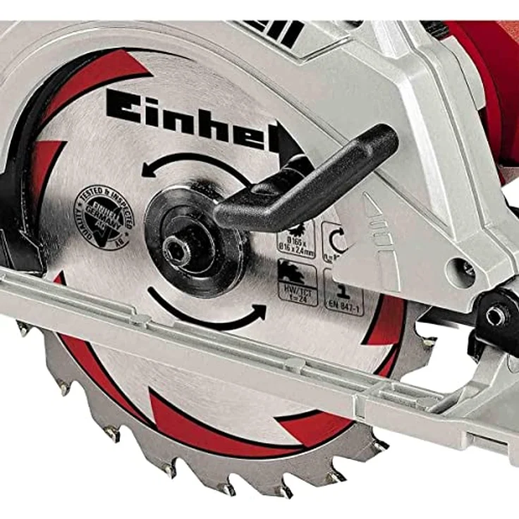 Einhell Handkreissäge TE-CS 165 (1200 W, max. 55 mm, Sägeblatt  165 mm, 24 Zähne, Absaugadapter, Parallelanschlag) – Bild 5