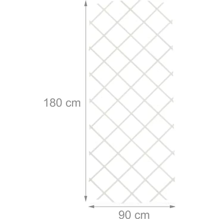Relaxdays Rankgitter ausziehbar, 3er Set, 180x90 cm, flexible Holz Rankhilfe für Kletterpflanzen, weiß – Bild 4