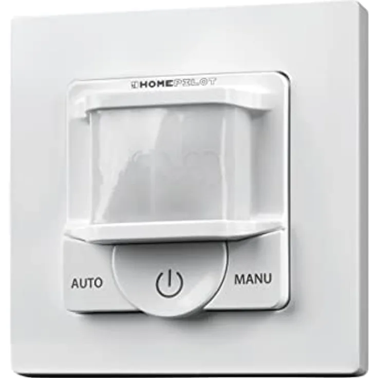 HOMEPILOT - Bewegungsmelder smart | Smart Home Bewegungsmelder mit Treppenhausfunktion für Innen - Reichweite bis zu 10 m. Kompatibel mit gängigen Schalterprogrammen.
