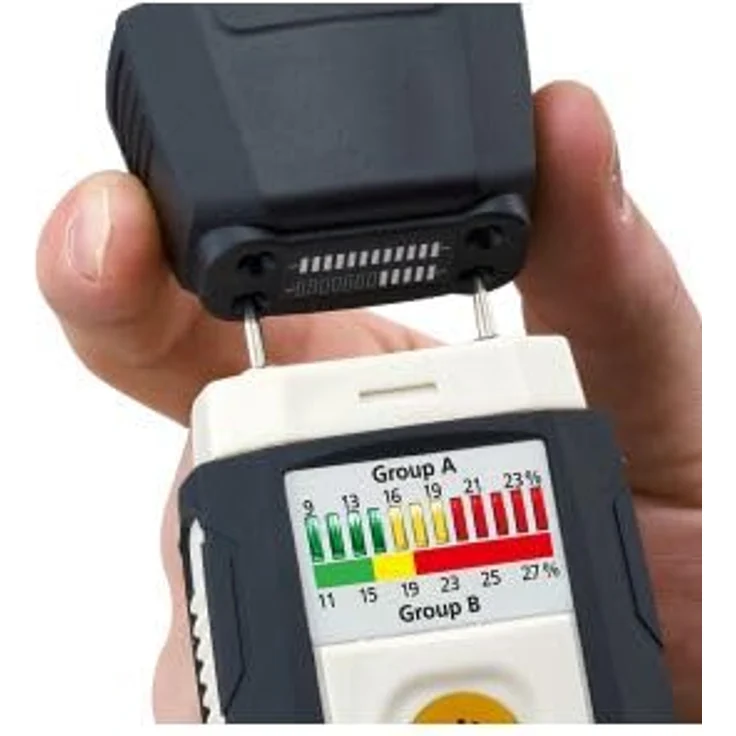 LASERLINER WoodTester Compact Holzfeuchtemessgerät - Dual-Skala, Batteriestatusanzeige, ergonomisches Gehäuse – Bild 6