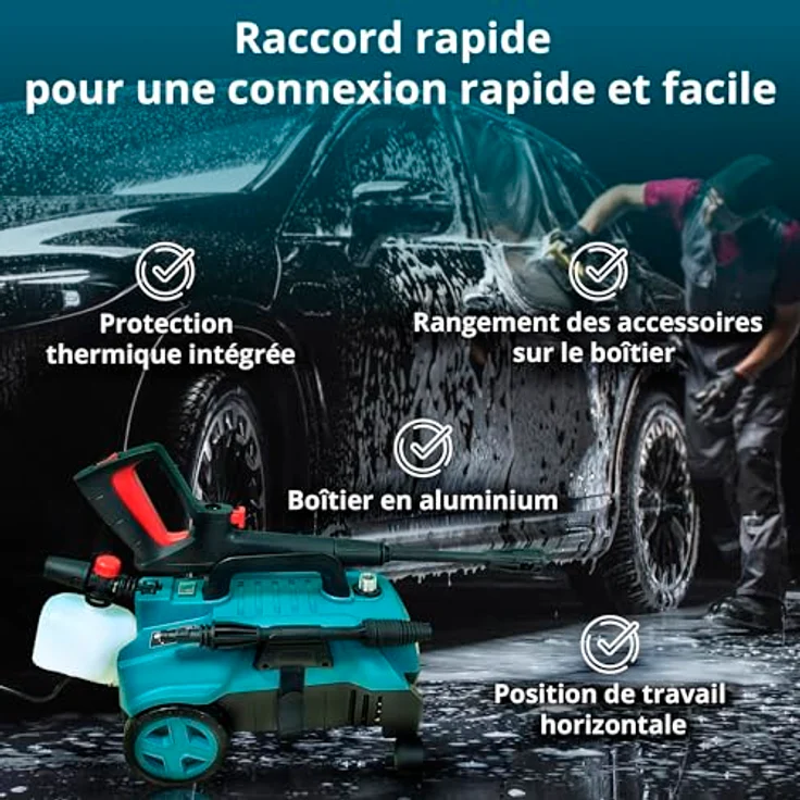 Könner & Söhnen Hochdruckreiniger KS PW130H, 130 bar max. Druck, 312 l/h Fördermenge, inkl. Zubehör für effektive Reinigung – Bild 5