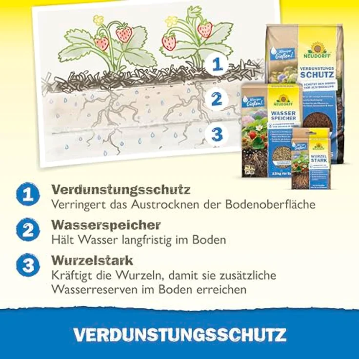 Neudorff Rindenmulch Verdunstungsschutz 65 L, natürliche Bodenabdeckung zur Reduzierung der Verdunstung um 35 % für Hochbeete, Pflanzgefäße und Beete – Bild 5