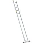 DRABEST Leiter PRO Serie Aluminium-Stufenleiter 1x14 + Haken