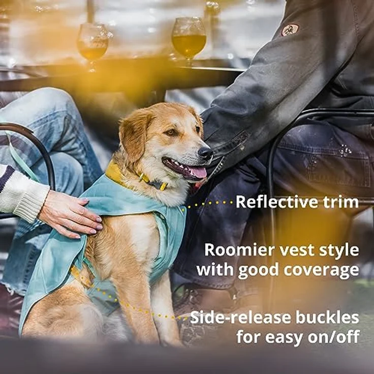 RUFFWEAR Stumptown Quilted Dog Jacket, Extra Large Dog Coat with Harness Portal, Stylish Premium Quality Dog Vest for Pet Dog Walking, Cosy & Abrasion Resistant Dog Coat, XL, Orion Blue – Bild 4