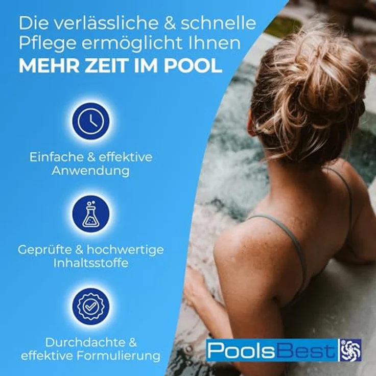 1 l - PoolsBest® Algenverhüter extra - hochkonzentriert & schaumfrei – Bild 7