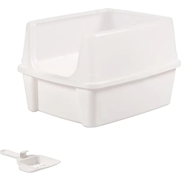 Iris Ohyama, Katzentoilette, Geschlossene Katzentoilette, Schaufel, B48.5 x T38 x H30 cm, CLH-12, Weiß – Bild 1