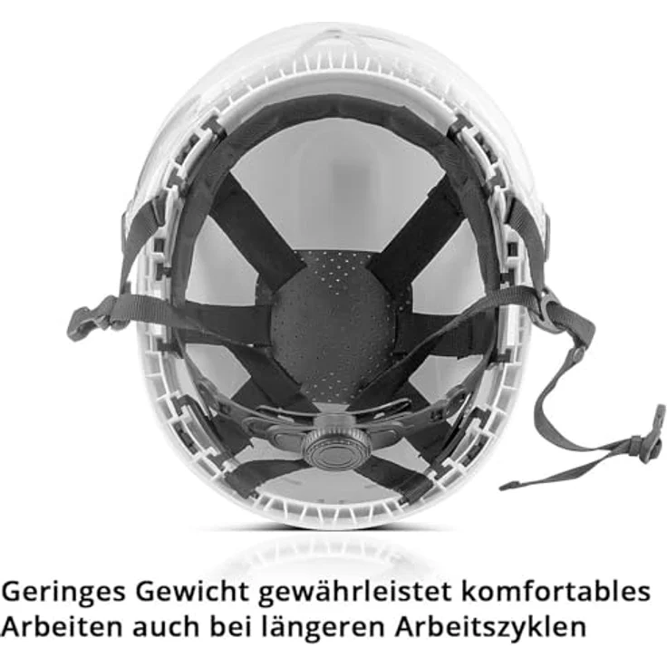 STAHLWERK SVH-100 ST Schutzhelm mit Visier EN397 EN166, Größenverstellbar, inkl. kratzfester Schutzbrille für Bau- und Agrar-Industrie – Bild 5