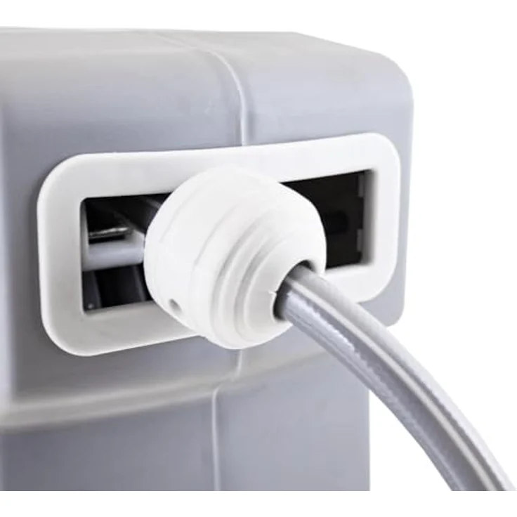 BITUXX Wand Wasser Schlauchtrommel mit Automatikauffrollung, 20 m, inklusive Spritzdüse und Montagematerial – Bild 3