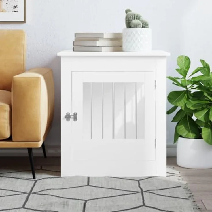 vidaXL Käfigschrank für Hunde, Weiß, 64,5 x 80 x 71 cm – Bild 3