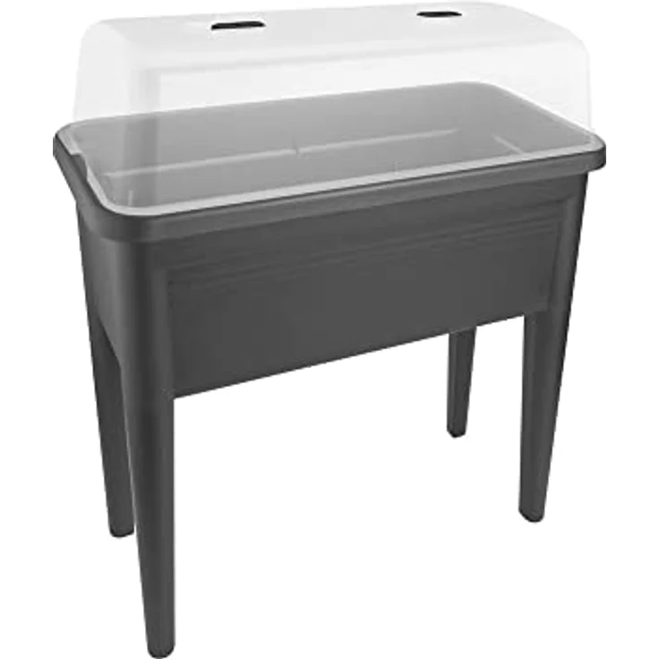 Elho Green Basics Anzucht Tisch XXL 75 - Kunststoff Hochbeete für Garten - Kräuterbeet - Ø 75.5 x H 65.1 cm - Grün/Laubgrün - Preisvergleich – Bild 5