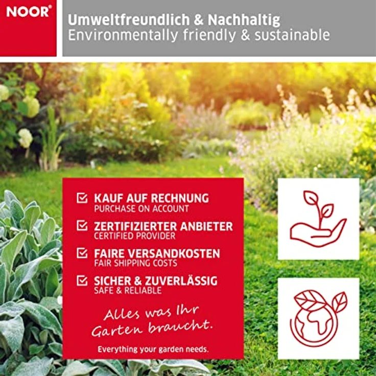 NOOR Erosionsschutzmatte 1,22 x 50m 500 g/m² I Biologisch-abbaubares Jutenetz für Pflanzen I Chemikalienfreie Böschungsmatte I Zur Anwendung an Hängen - Preisvergleich – Bild 5