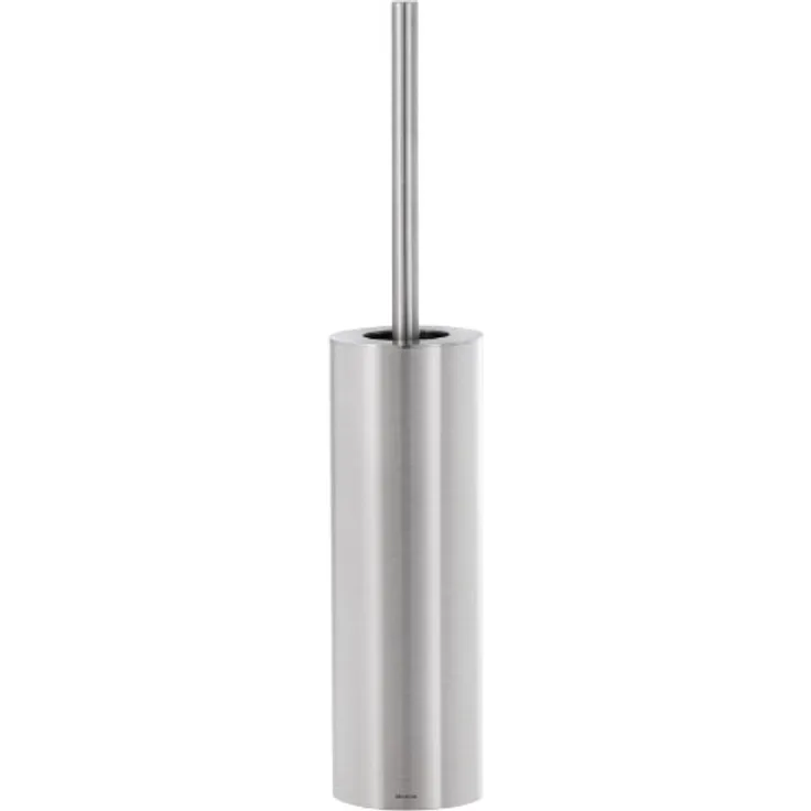 blomus -NEXIO- WC-Bürste aus mattiertem Edelstahl, Toilettenbürste freistehend, modernes Badaccessoire, hochwertiger Klobürstenhalter, Toilettengarnitur (H / B / T: 46 x 9 x 9 cm, Edelstahl, 68626)