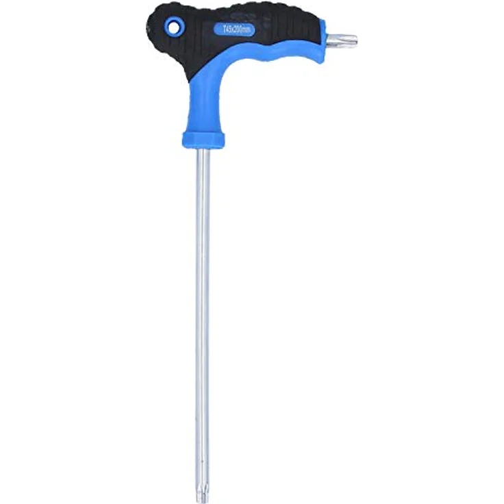 Brilliant Tools T-Griff-Torx® Schraubendreher BT041018, für Torx® Schrauben T45, 20 cm, mit 2-Komponentengriff und Stirnlochbohrung, matt verchromt – Bild 1