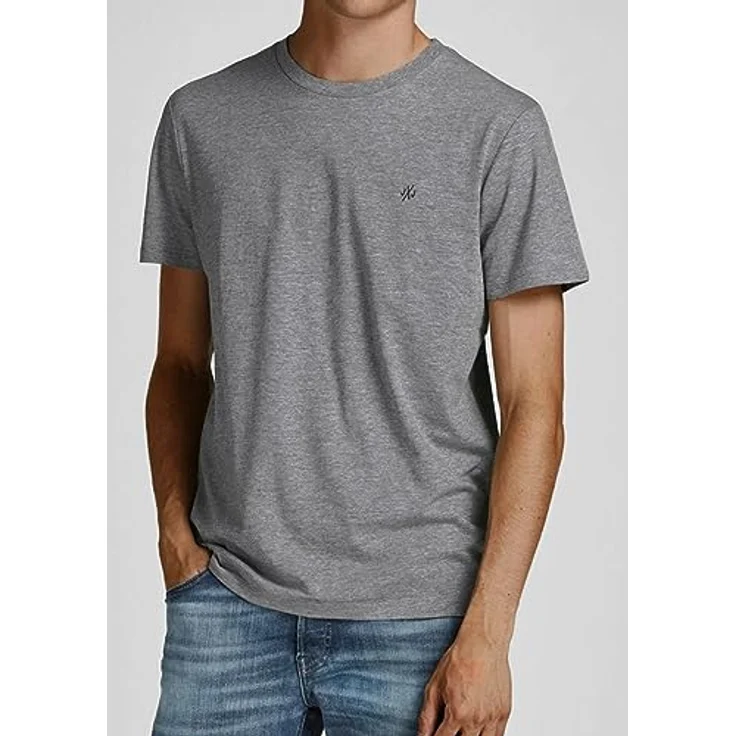 Jack & Jones Jorijxj Herren Shirt, Rundhalsausschnitt, Baumwolle, 5er-Pack, Blau, Schwarz, Grün, Grau, Weiß, (L) – Bild 4