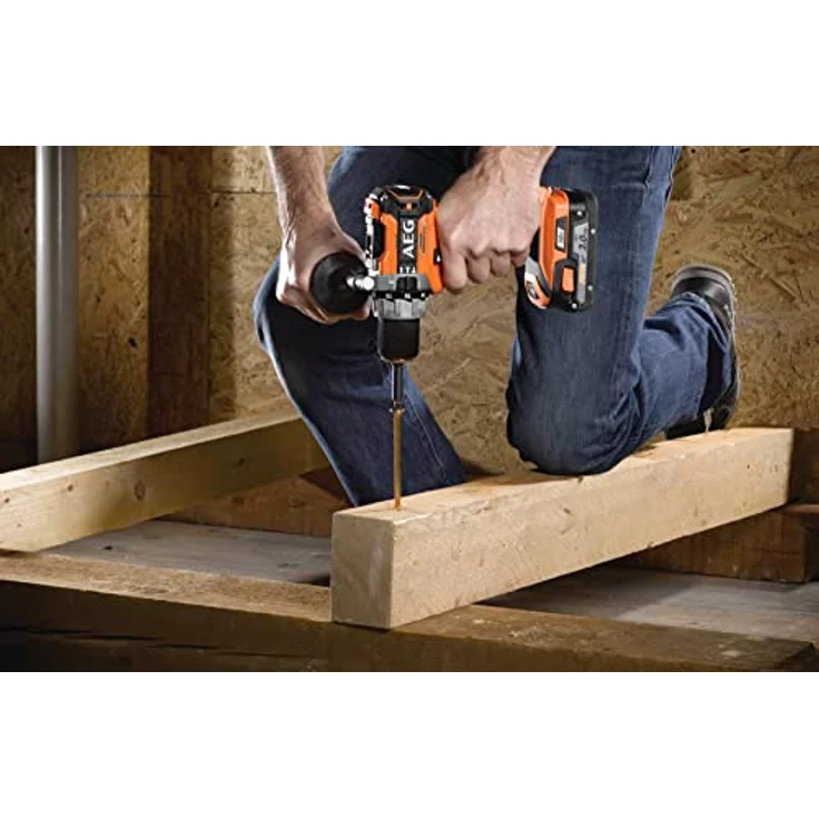 AEG 18 V PRO18V Brushless Akku-Kompakt-Schlagbohrschrauber BSB18C2BL-202C, 2-Gang-Getriebe, max. Drehmoment 60 Nm, Bohrfutter 13 mm, 2 x 2,0Ah & Ladegerät im Koffer – Bild 5