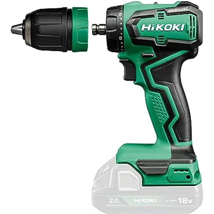 HiKoKi DS18DDQW2Z, Akku Bohrschrauber 2 Gang mit Schnellwechselsystem, ergonomischem Design und Transportbox – Bild 1
