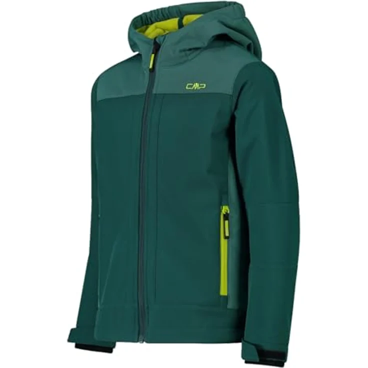 CMP Campagnolo Boy's Jacket Fix Hood, Softshell Jacke, wetterfest und atmungsaktiv, Türkis, Größe 176 – Bild 2