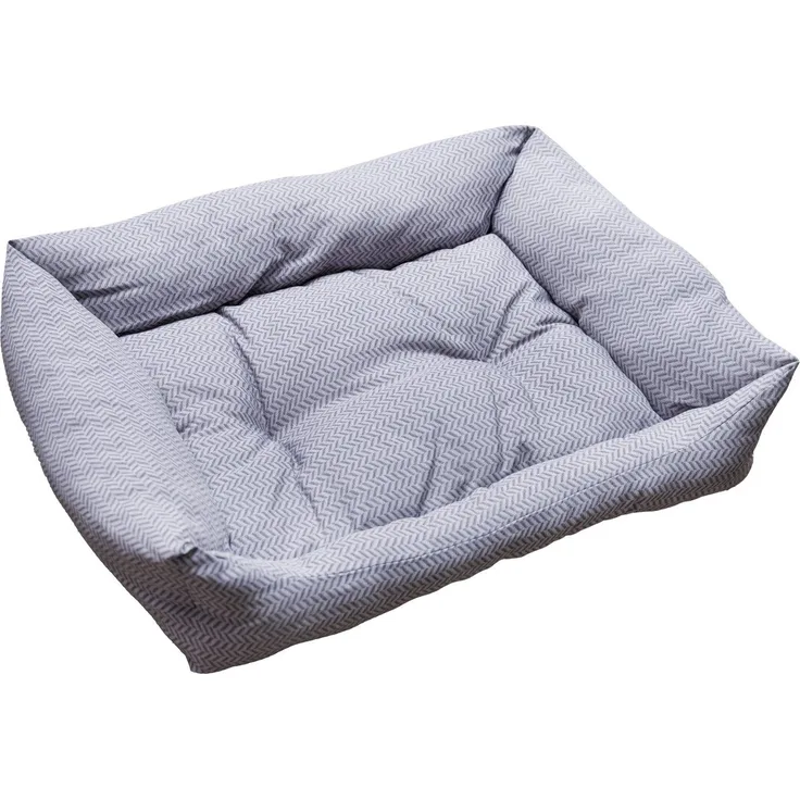 Ollesch Hundekorb Ollesch Tierbett Helge L 80 x B 60 cm silber, für Hunde und Katzen, mit erhöhtem Rand zum Einkuscheln
