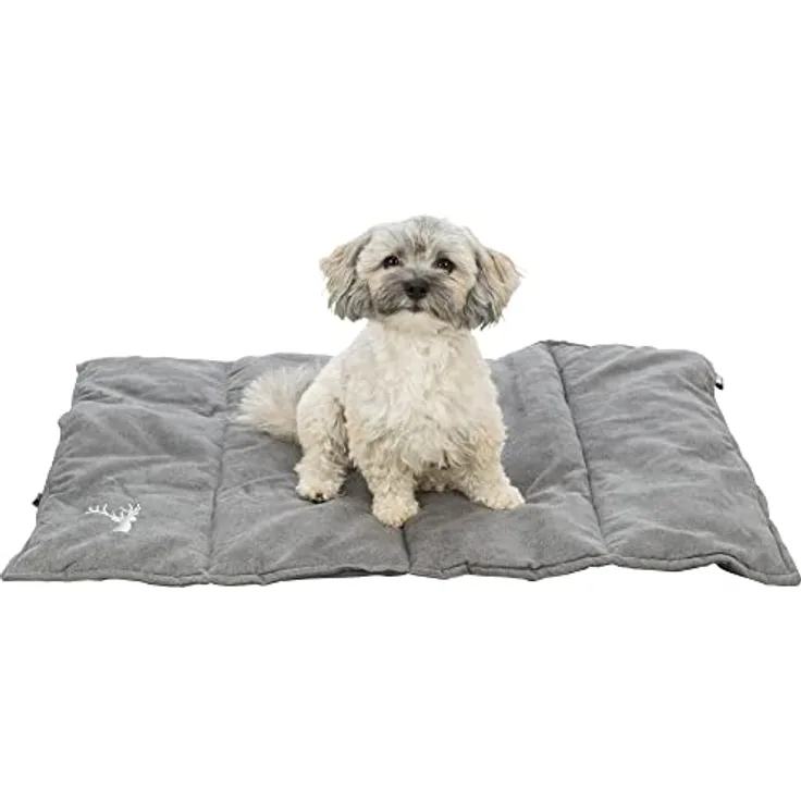 TRIXIE rutschfeste und platzsparende Reisedecke für Hunde Leni, 80 × 60 cm, GRAU - 37990